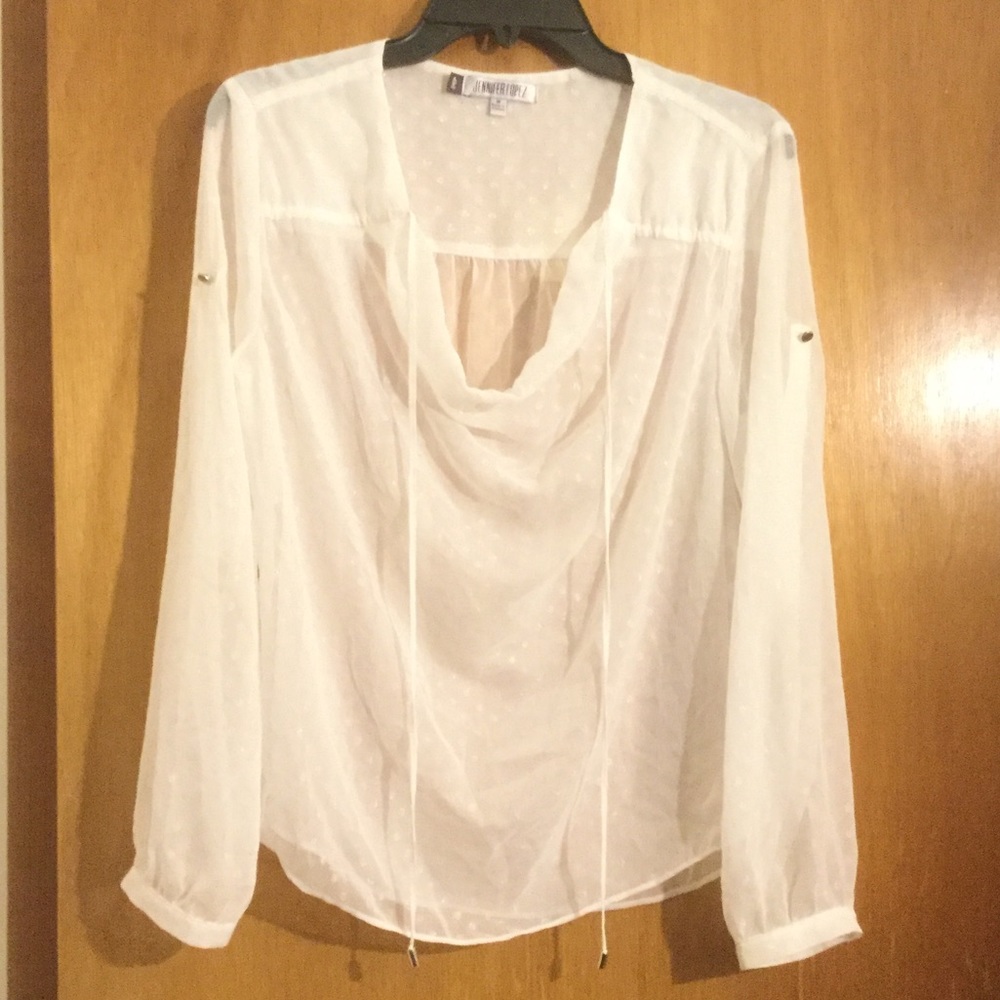 J-Lo Sheer Peasant Shirt